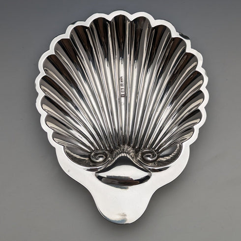 1902 British Antique Sterling Silver Shell Dish 90g Arthur Fenwick